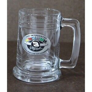 Vtg Dale Earnhardt #3 The Intimidator 7X Winston Cup Champion Glass Beer Mug